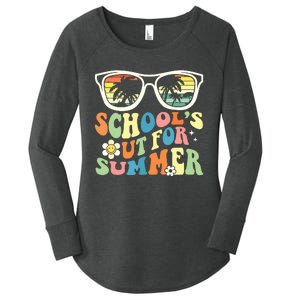 Last Day Of School Graduation Groovy Schools Out For Summer Women's Perfect Tri Tunic Long Sleeve Shirt