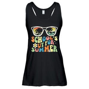 Last Day Of School Graduation Groovy Schools Out For Summer Ladies Essential Flowy Tank