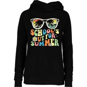 Last Day Of School Graduation Groovy Schools Out For Summer Womens Funnel Neck Pullover Hood