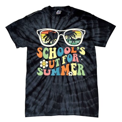 Last Day Of School Graduation Groovy Schools Out For Summer Tie-Dye T-Shirt