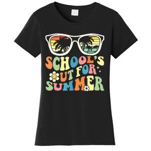 Last Day Of School Graduation Groovy Schools Out For Summer Women's T-Shirt