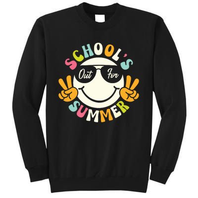 Last Day Of School Graduation Groovy Schools Out For Summer Tall Sweatshirt