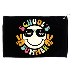 Last Day Of School Graduation Groovy Schools Out For Summer Grommeted Golf Towel