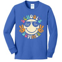 Last Day Of School Graduation Groovy Schools Out For Summer Kids Long Sleeve Shirt