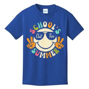 Last Day Of School Graduation Groovy Schools Out For Summer Kids T-Shirt