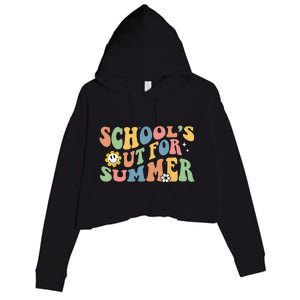 Last Day Of School Schools Out For Summer Teacher Crop Fleece Hoodie