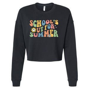 Last Day Of School Schools Out For Summer Teacher Cropped Pullover Crew