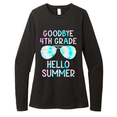 Last Day Of School Goodbye 4Th Grade Hello Summer Tie Dye Cool Gift Womens CVC Long Sleeve Shirt