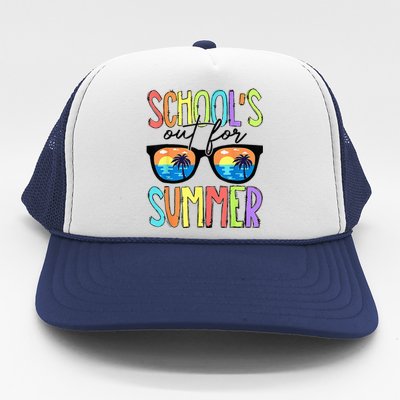 Last Day Of School Schools Out For Summer Teacher Vintage Trucker Hat