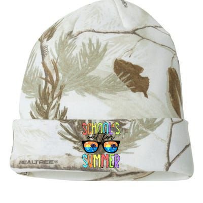 Last Day Of School Schools Out For Summer Teacher Vintage Kati Licensed 12" Camo Beanie