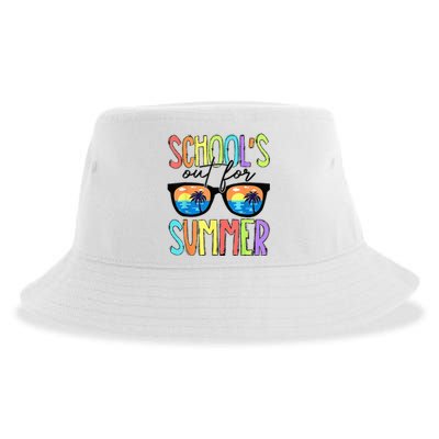 Last Day Of School Schools Out For Summer Teacher Vintage Sustainable Bucket Hat