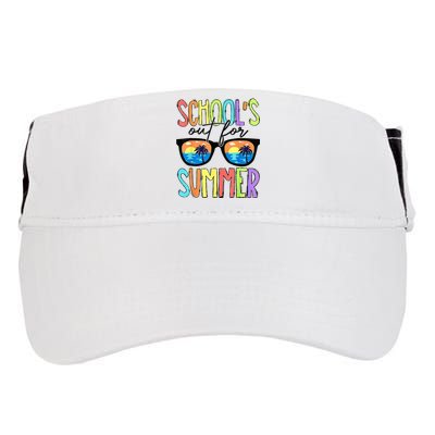 Last Day Of School Schools Out For Summer Teacher Vintage Adult Drive Performance Visor