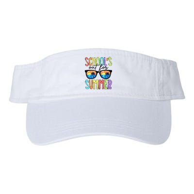 Last Day Of School Schools Out For Summer Teacher Vintage Valucap Bio-Washed Visor