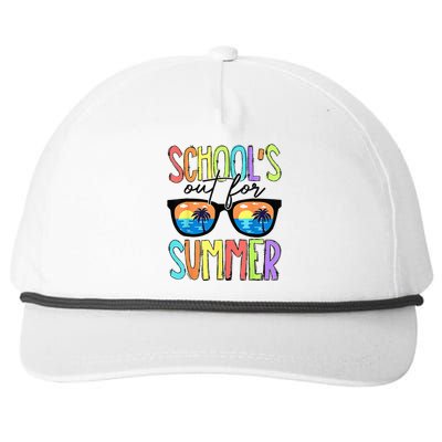 Last Day Of School Schools Out For Summer Teacher Vintage Snapback Five-Panel Rope Hat