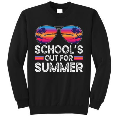 Last Day Of School Retro Schools Out For Summer Teacher Sweatshirt