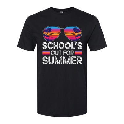 Last Day Of School Retro Schools Out For Summer Teacher Softstyle CVC T-Shirt