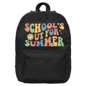 Last Day Of School Schools Out For Summer Teacher 16 in Basic Backpack