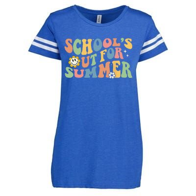 Last Day Of School Schools Out For Summer Teacher Enza Ladies Jersey Football T-Shirt