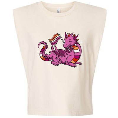 Lesbian Dragon Orange Pink Lesbian Pride Cute Gift Garment-Dyed Women's Muscle Tee