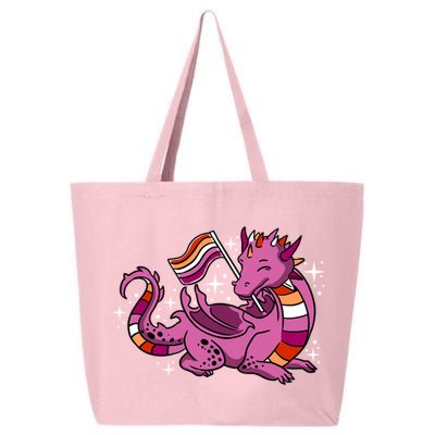 Lesbian Dragon Orange Pink Lesbian Pride Cute Gift 25L Jumbo Tote