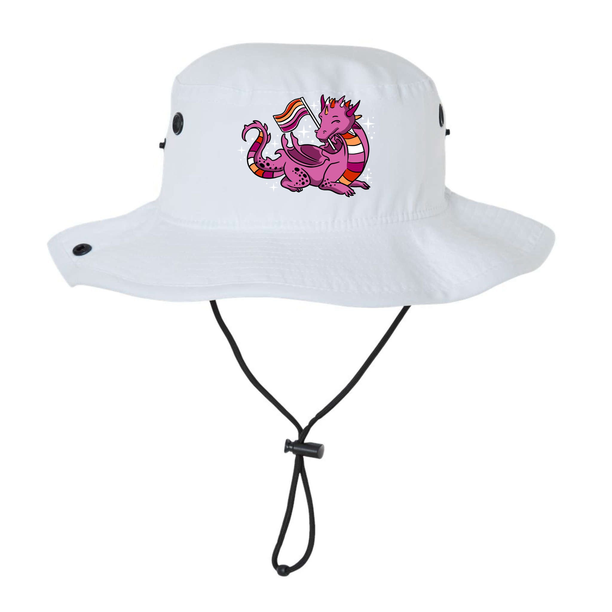 Lesbian Dragon Orange Pink Lesbian Pride Cute Gift Bucket Hat