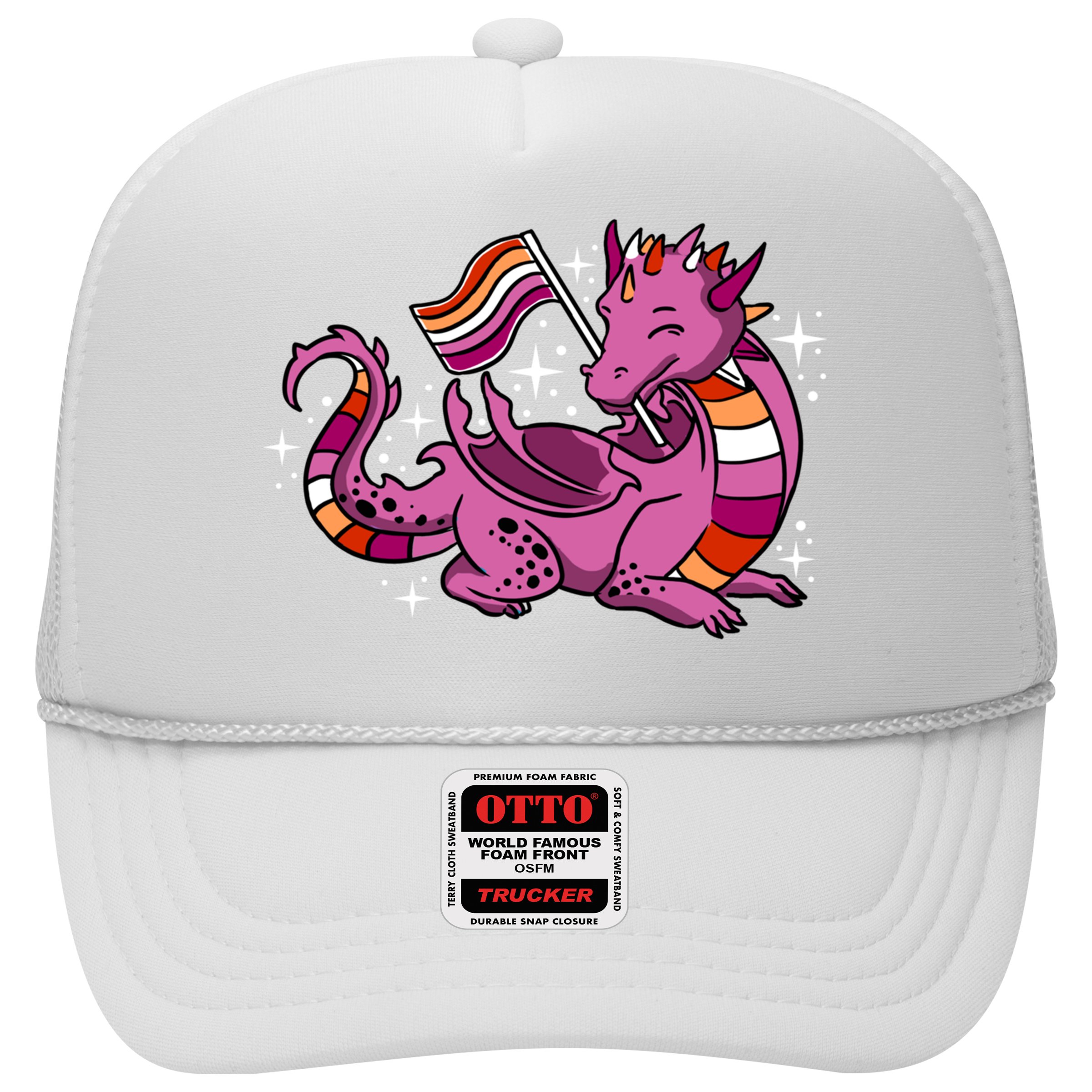 Lesbian Dragon Orange Pink Lesbian Pride Cute Gift Hat