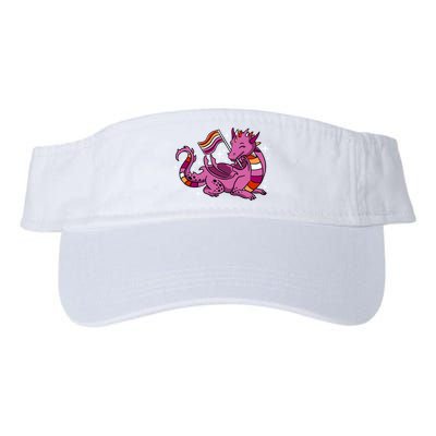 Lesbian Dragon Orange Pink Lesbian Pride Cute Gift Visor