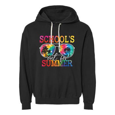 Last Day Of School Schools Out For Summer Teacher Students Garment-Dyed Fleece Hoodie