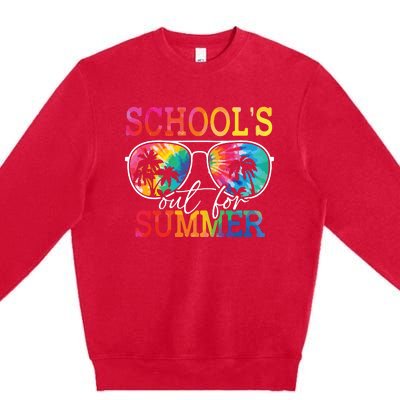 Last Day Of School Schools Out For Summer Teacher Students Premium Crewneck Sweatshirt