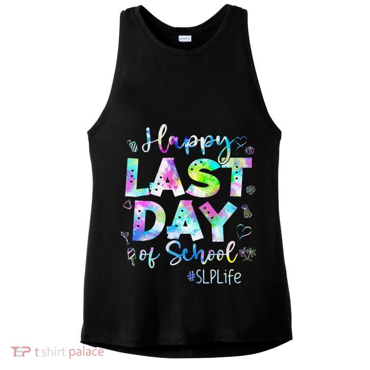 Last Day Of School SLP Life Summer Vacation Beach Ladies PosiCharge Tri-Blend Wicking Tank