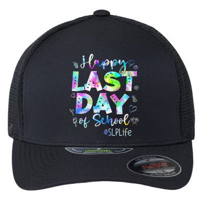 Last Day Of School SLP Life Summer Vacation Beach Flexfit Unipanel Trucker Cap
