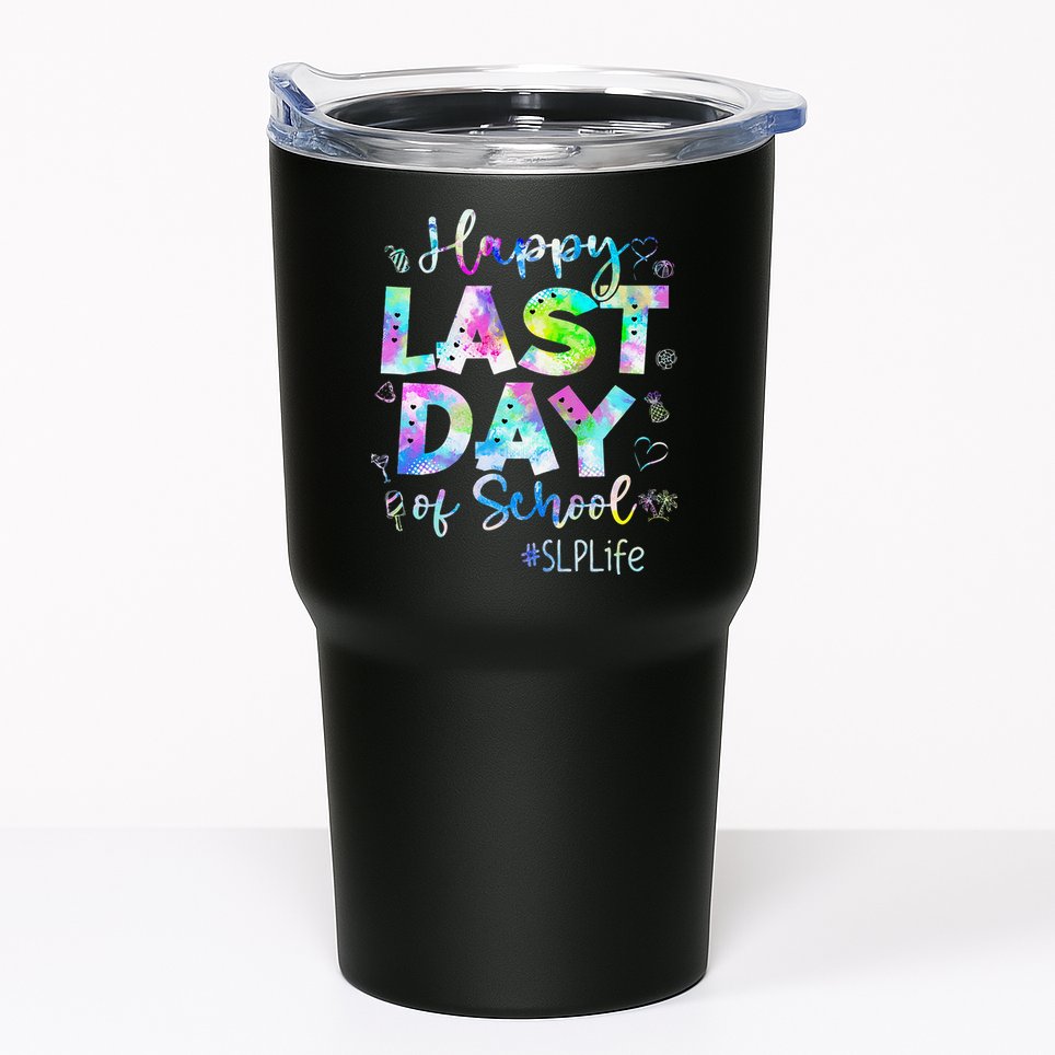 Last Day Of School SLP Life Summer Vacation Beach Tumbler