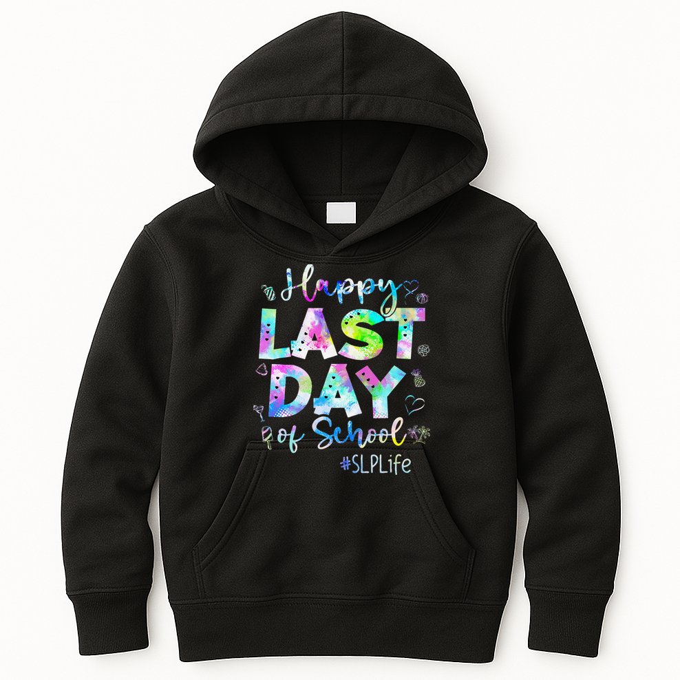 Last Day Of School SLP Life Summer Vacation Beach Kids Hoodie