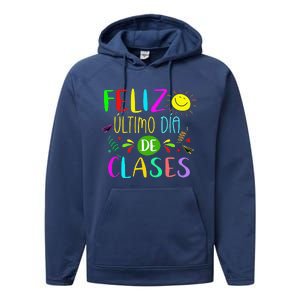 Last Day Of School Summer Spanish Teacher Or Student Performance Fleece Hoodie