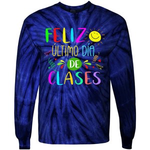 Last Day Of School Summer Spanish Teacher Or Student Tie-Dye Long Sleeve Shirt