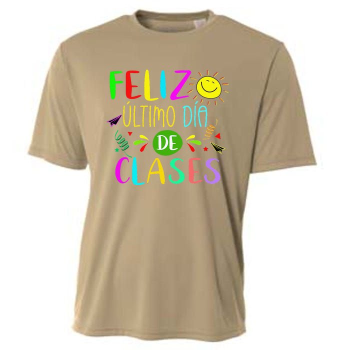 Last Day Of School Summer Spanish Teacher Or Student Cooling Performance Crew T-Shirt