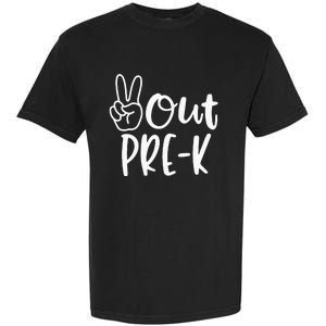 Last Day Of School Peace Out PreSchool Pre K Teacher Kids Garment-Dyed Heavyweight T-Shirt