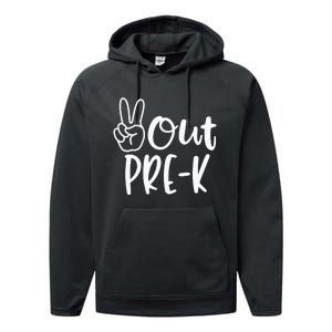 Last Day Of School Peace Out PreSchool Pre K Teacher Kids Performance Fleece Hoodie