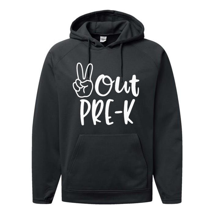 Last Day Of School Peace Out PreSchool Pre K Teacher Kids Performance Fleece Hoodie