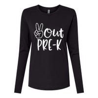 Last Day Of School Peace Out PreSchool Pre K Teacher Kids Womens Cotton Relaxed Long Sleeve T-Shirt