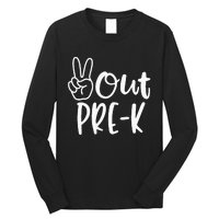 Last Day Of School Peace Out PreSchool Pre K Teacher Kids Long Sleeve Shirt