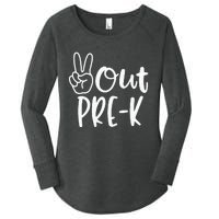 Last Day Of School Peace Out PreSchool Pre K Teacher Kids Women's Perfect Tri Tunic Long Sleeve Shirt