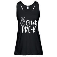 Last Day Of School Peace Out PreSchool Pre K Teacher Kids Ladies Essential Flowy Tank