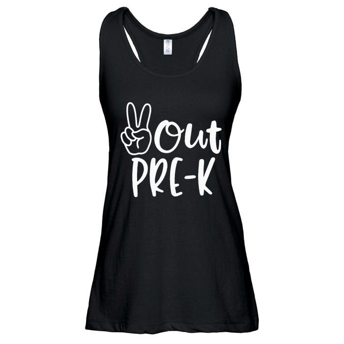 Last Day Of School Peace Out PreSchool Pre K Teacher Kids Ladies Essential Flowy Tank