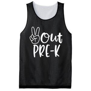 Last Day Of School Peace Out PreSchool Pre K Teacher Kids Mesh Reversible Basketball Jersey Tank