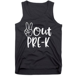 Last Day Of School Peace Out PreSchool Pre K Teacher Kids Tank Top