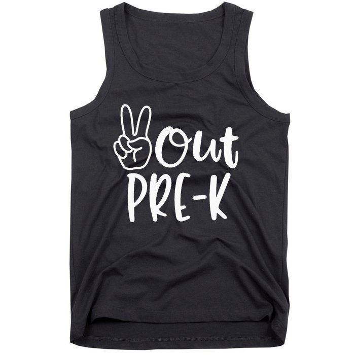 Last Day Of School Peace Out PreSchool Pre K Teacher Kids Tank Top