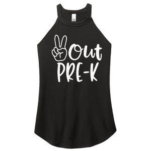 Last Day Of School Peace Out PreSchool Pre K Teacher Kids Women's Perfect Tri Rocker Tank