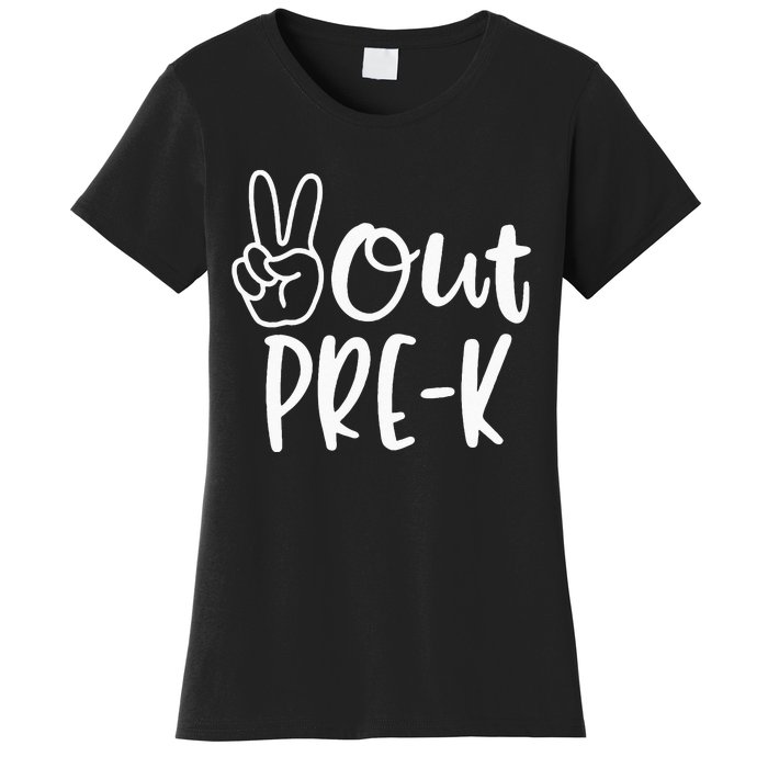 Last Day Of School Peace Out PreSchool Pre K Teacher Kids Women's T-Shirt