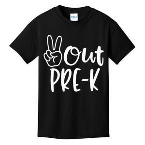 Last Day Of School Peace Out PreSchool Pre K Teacher Kids Kids T-Shirt